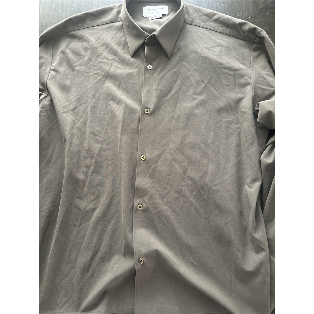 UNITED TOKYO Long Sleeve Shirt Outlast Men's Size 3 Made in Japan Alkita - Picture 3 of 7